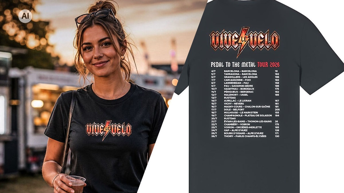 Win dit "Pedal to the Metal Tour 2026"-shirt van Vive Le Velo