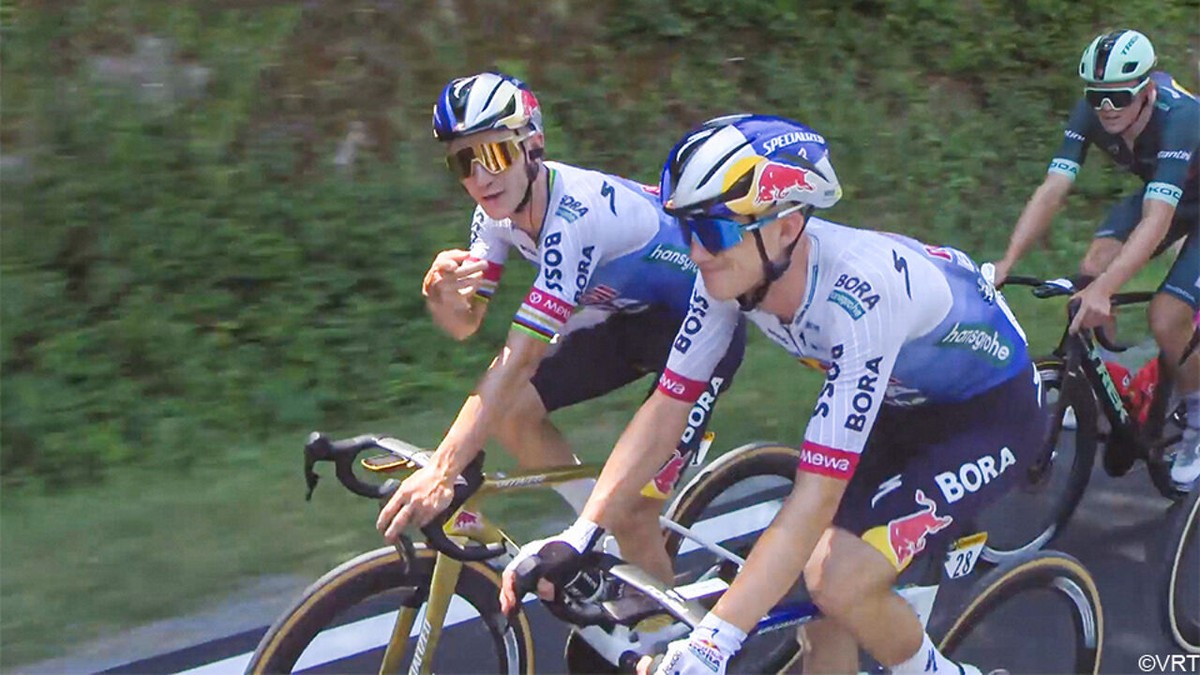 Remco Evenepoel en Maxim Van Gils dollen over het WK: "Normaal hadden we gewonnen, maar Courtois, hé ..."