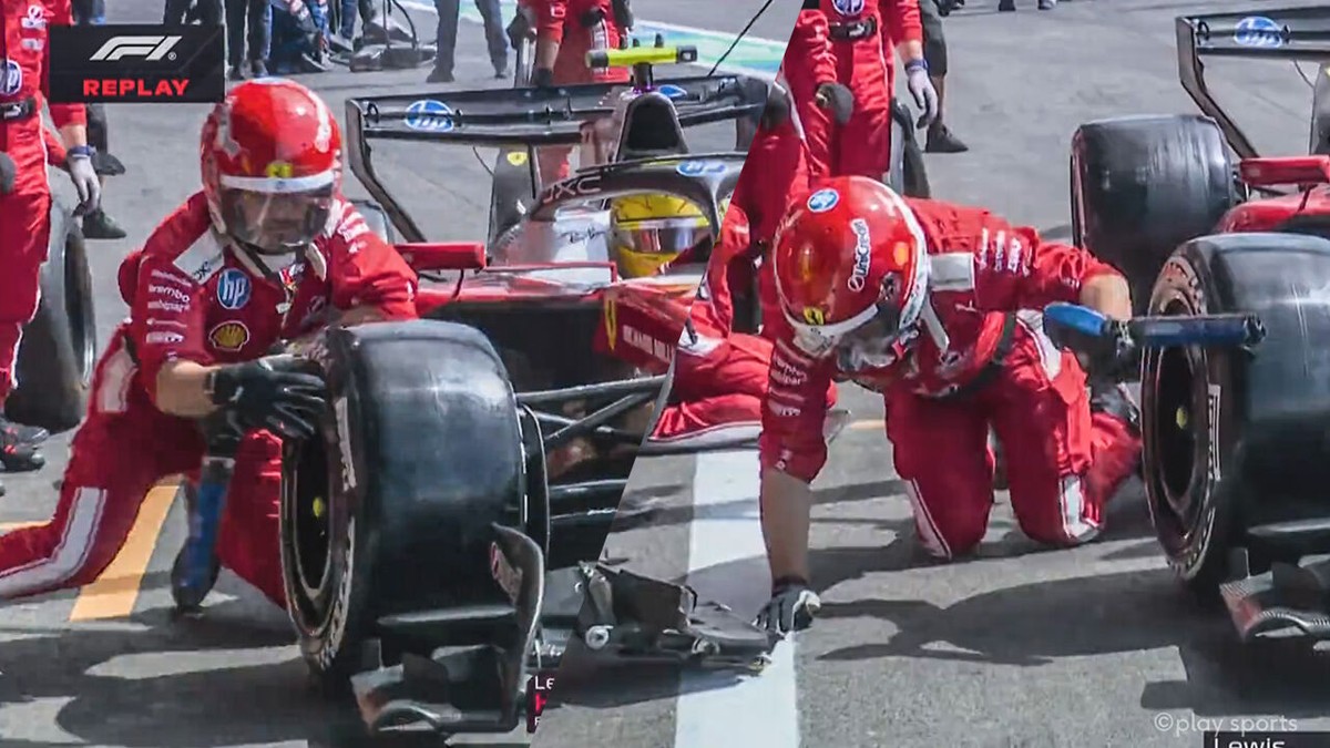 Lewis Hamilton rijdt Ferrari-monteur omver in pitstraat, maar de straf is voor zijn team