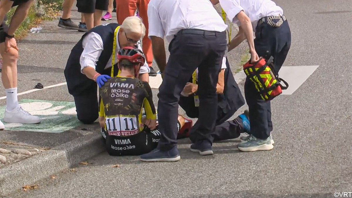Visma-Lease a Bike schrijft crash van Jonas Vingegaard niet toe aan dopingtest: "Hij voelde zich heel goed"