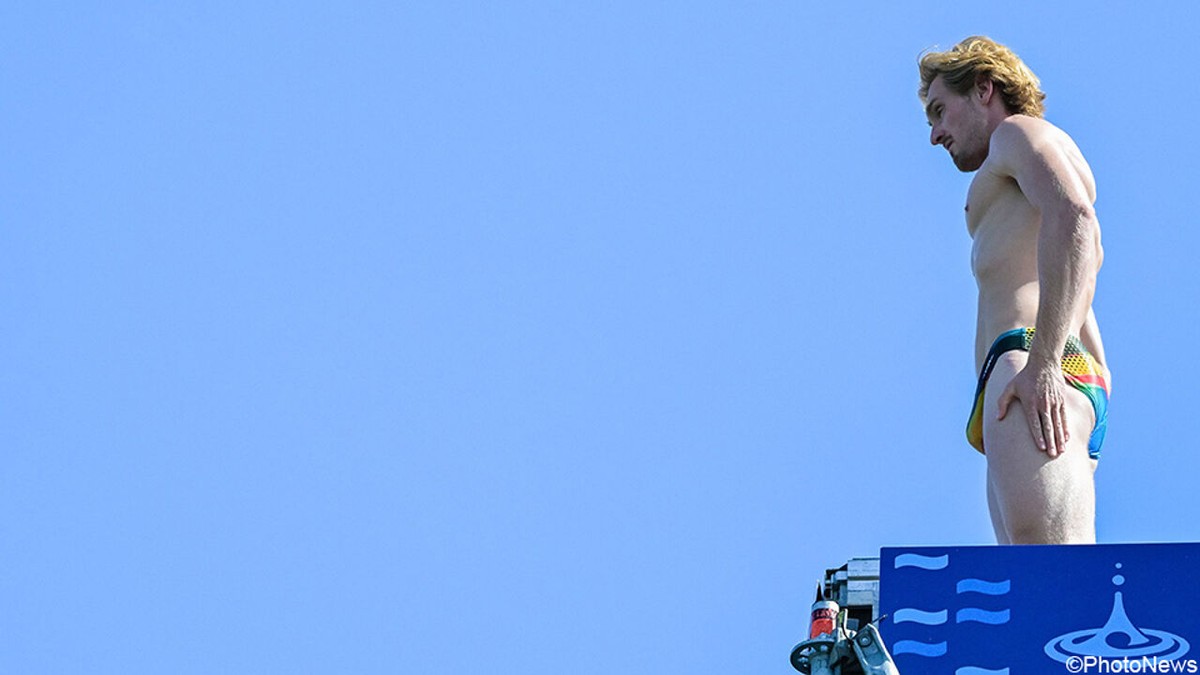 Zotte beelden: Lander Roels springt als eerste Belg ooit naar voorlopige 12e plaats op EK High Diving