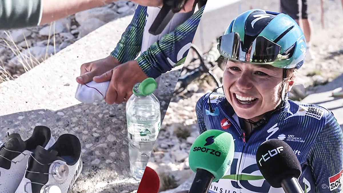 Justine Ghekiere (16e) maakte tijd voor al haar supporters op de Mont Ventoux, maar zag ook af: "Mijn voeten deden zó veel pijn"