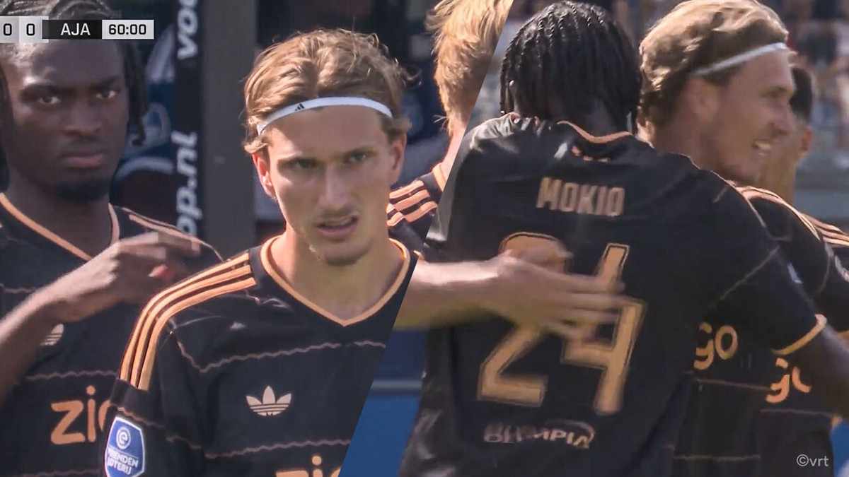 Eerst "niet fit genoeg", dan toch de assist: Mika Godts en Mokio bevrijden Ajax in match vol vraagtekens rond winger