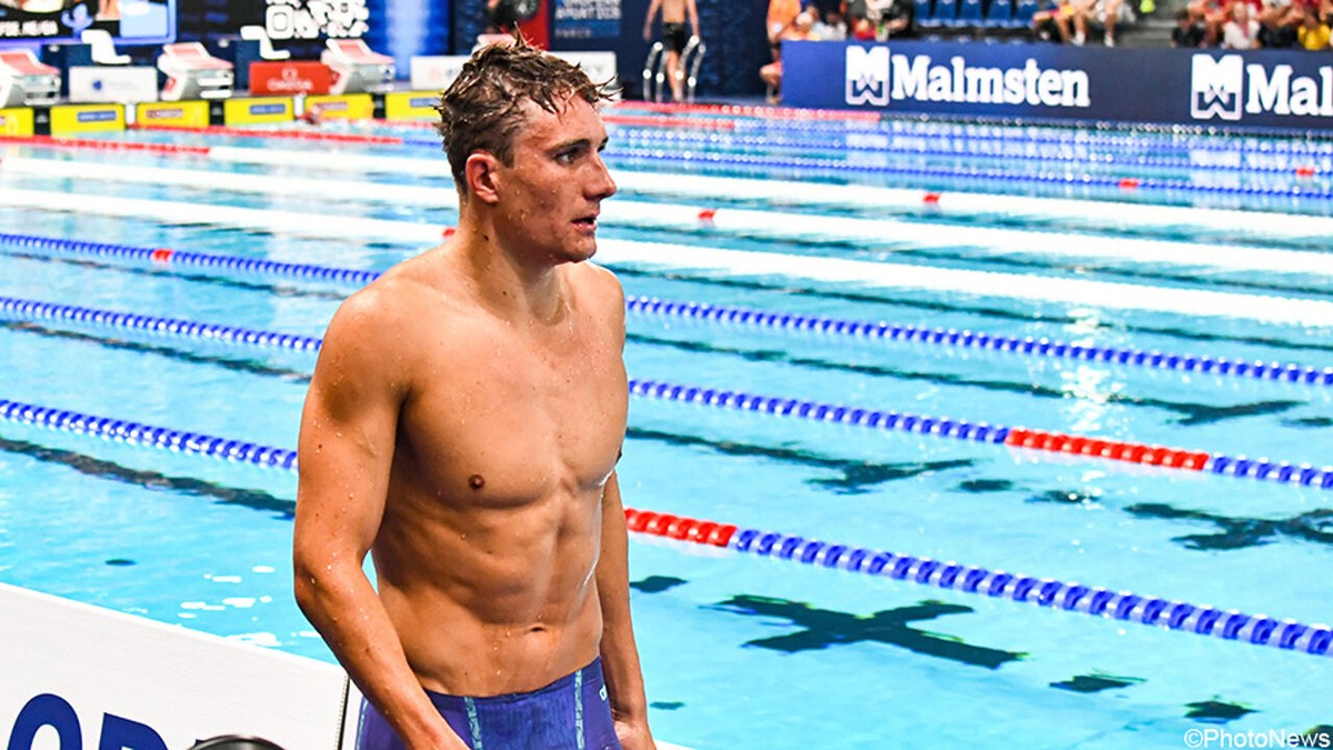 Lucas Henveaux strandt op een zucht van de medailles op 400 meter vrije slag op de slotavond van het EK zwemmen