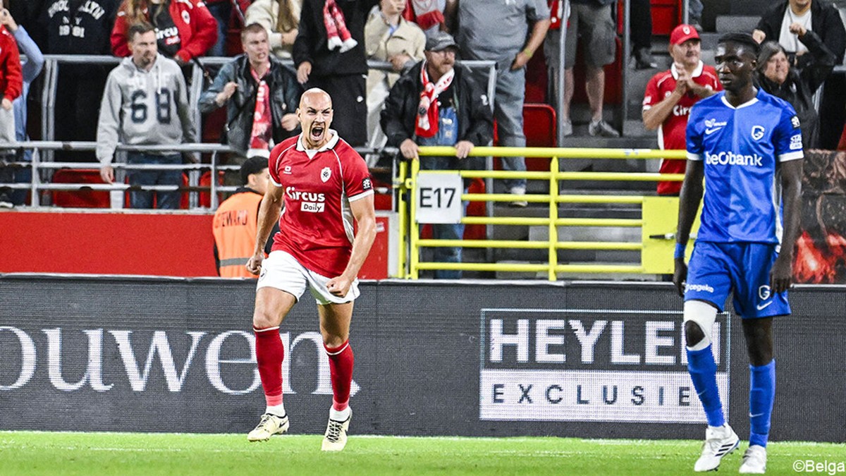 Wat een remonte! Antwerp buigt 1-4-achterstand op 8 minuten tijd nog om naar 4-4 en pakt onverhoopt punt tegen Genk