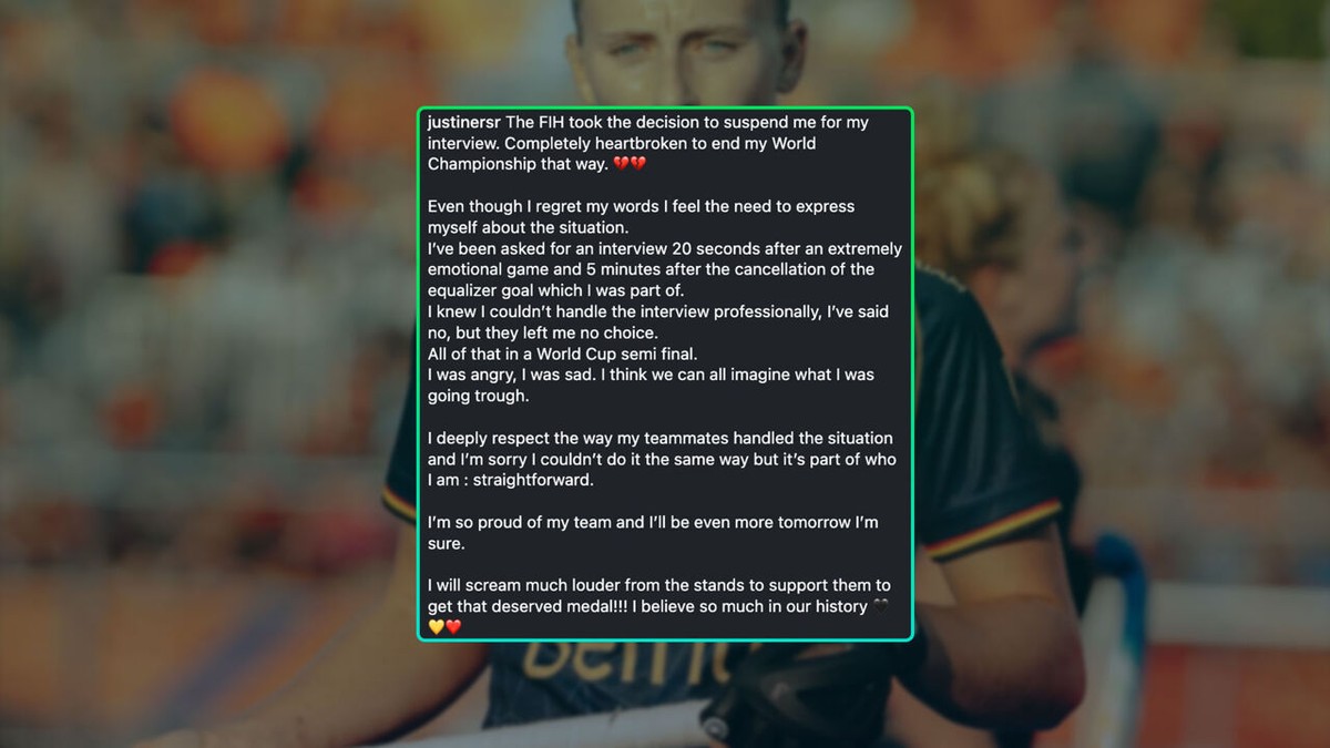 Red Panther Justine Rasir heeft spijt na uitspraken en baalt van schorsing: "Ik wist dat ik het interview niet aankon"