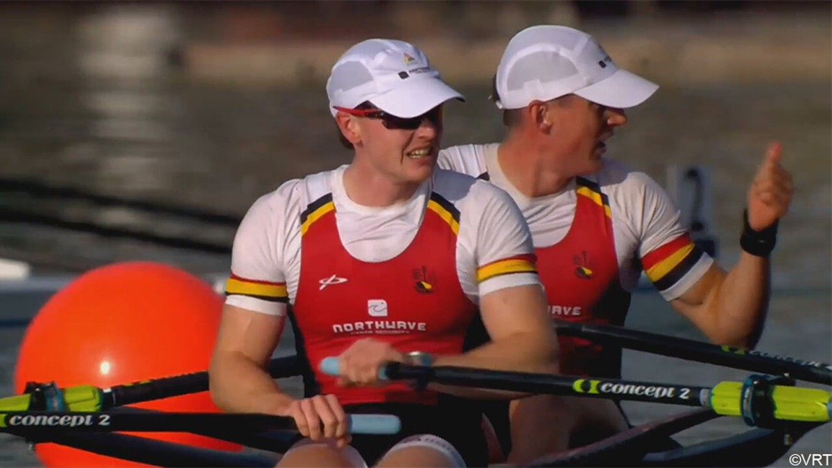 BRONS! Tibo Vyvey en Aaron Andries roeien dankzij perfecte indeling naar podiumplaats op WK: "Het is echt zot"