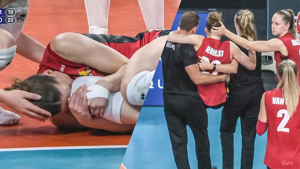 "Het ziet er niet goed uit": Yellow Tiger Liese Verhelst loopt (zware?) knieblessure op, die zaal muisstil achterlaat