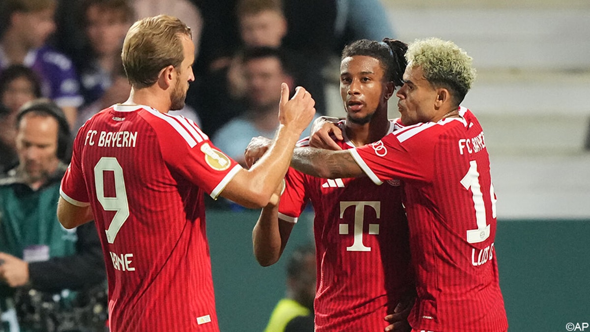 Bayern München schrikt even in de Pokal na pareltje, maar stelt daarna orde op zaken tegen tweedeklasser