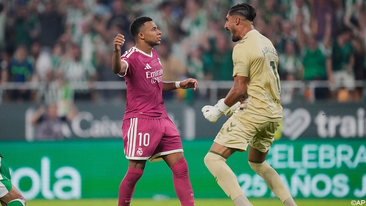 Real Madrid in rep en roer: Koninklijke gaat onderuit tegen Real Betis na afgekeurde wereldgoal en gemiste penalty Mbappé