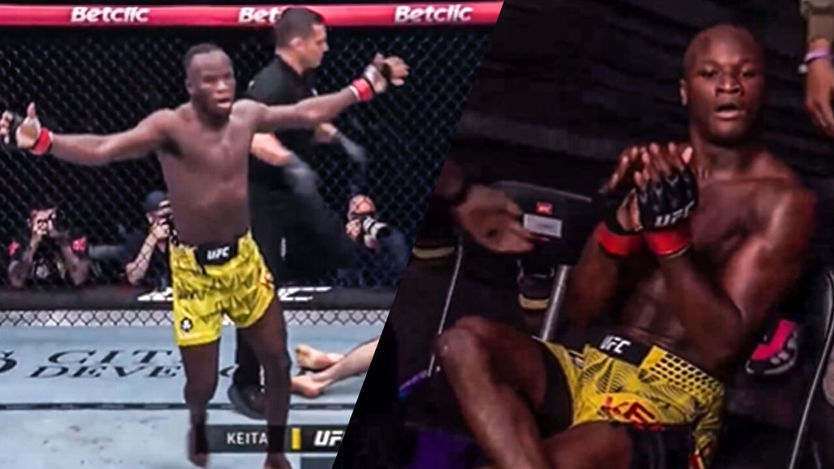 Met een viering die zal bijblijven: onze landgenoot Losene Keita boekt zijn eerste UFC-zege met stevige KO
