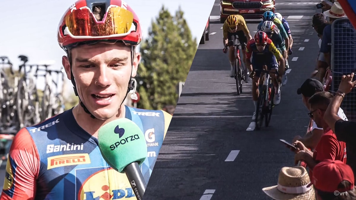 "Misschien nog iets meer ballen aan mijn lijf nodig": Thibau Nys baalt om gemiste kans in sprint van (te?) ver tegen Wout van Aert