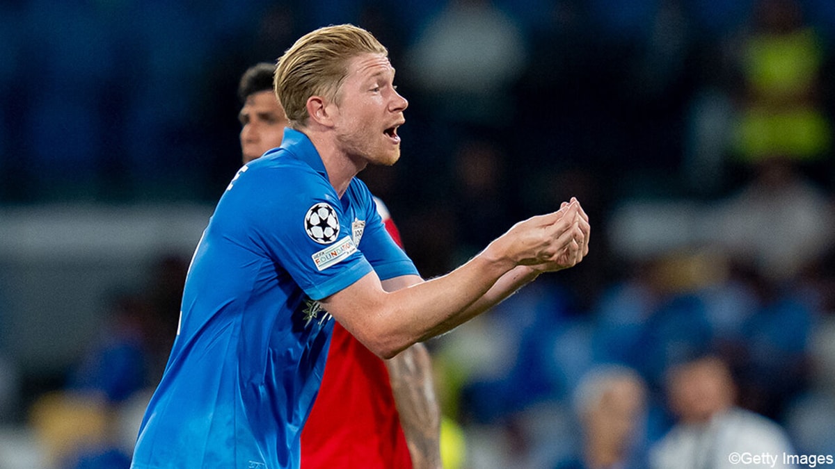 Eerste basisplaats, maar geen glansrol: Kevin De Bruyne en Napoli verliezen met kleinste verschil van Arsenal