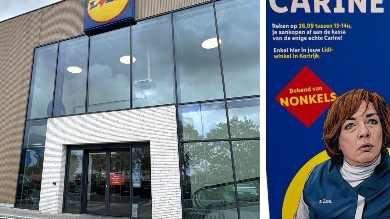 Tante Carine uit 'Nonkels' achter de kassa in Kortrijk: Lidl vreest overrompeling