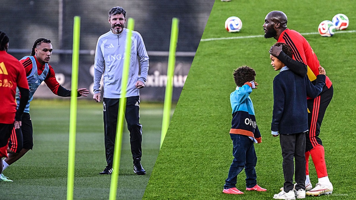 Zoontjes van Lukaku stalen even de show: Mark van Bommel trapt tijdperk bij Rode Duivels af onder toeziend oog van 1.000 fans