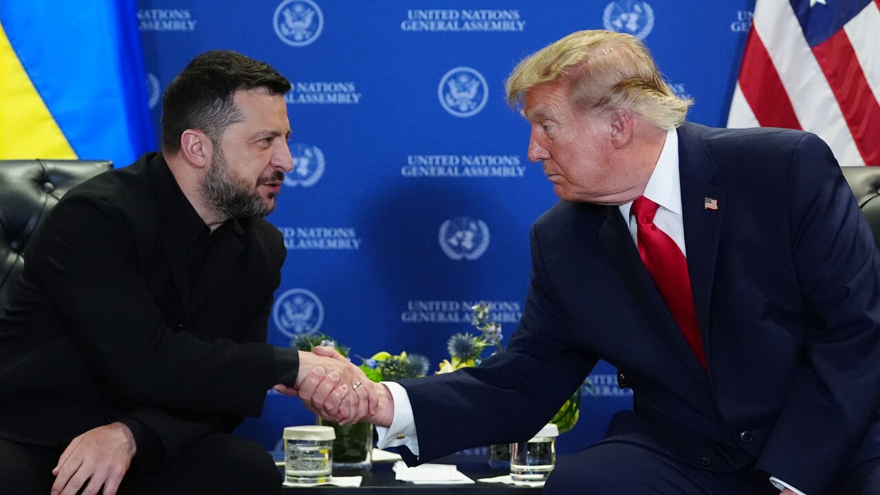 Zelensky ontmoet Trump in New York en vraagt VS opnieuw om hulp