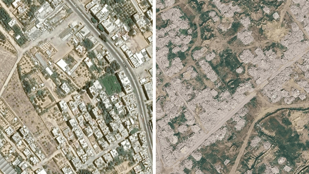 Google Maps vernieuwt luchtbeelden van Gaza: van noord tot zuid een landschap van puin