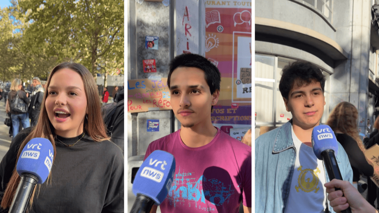 Lily, Benjamin en Arthur protesteren in Luik tegen de onderwijsbesparingen: "1 leerkracht voor 35 leerlingen is te weinig"
