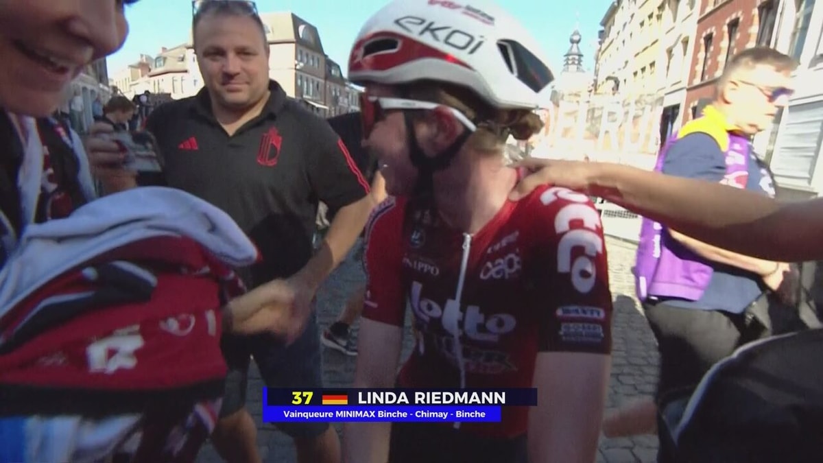VIDEO - Linda Riedmann zegeviert na lange lastige slotkilometer in Binche-Chimay-Binche