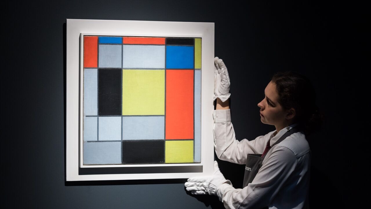 'Compositie III' van Piet Mondriaan haalt 29,8 miljoen euro op veiling in Londen