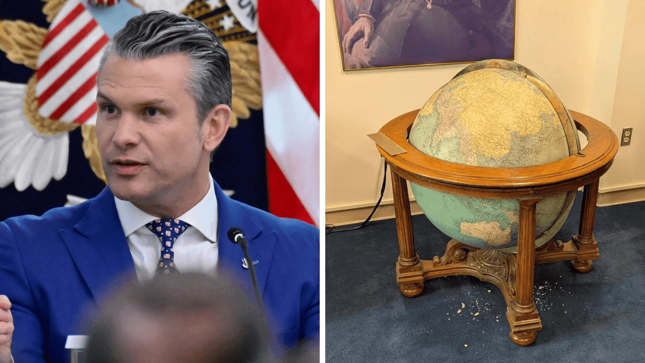 Verhuisblunder bij minister Hegseth: medewerkers beschadigen historische wereldbol van generaal Eisenhower