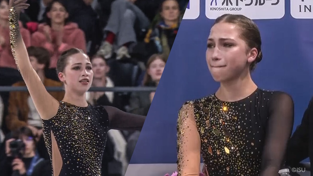 Nina Pinzarrone barst in tranen uit na tegenvallende vrije kür en 9e plek in Grand Prix van Angers