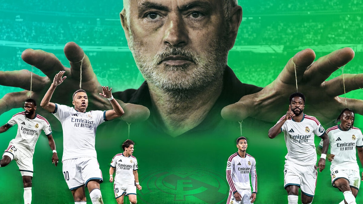 In elke beweging schuilt gevaar om wéér aan het foute touwtje te trekken: José Mourinho, poppenkastmeester van Real Madrid
