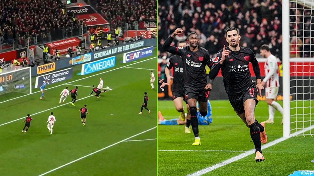 Topkandidaat voor Puskas-award? Met overheerlijke scorpion kick leidt Bayer Leverkusen overwinning in