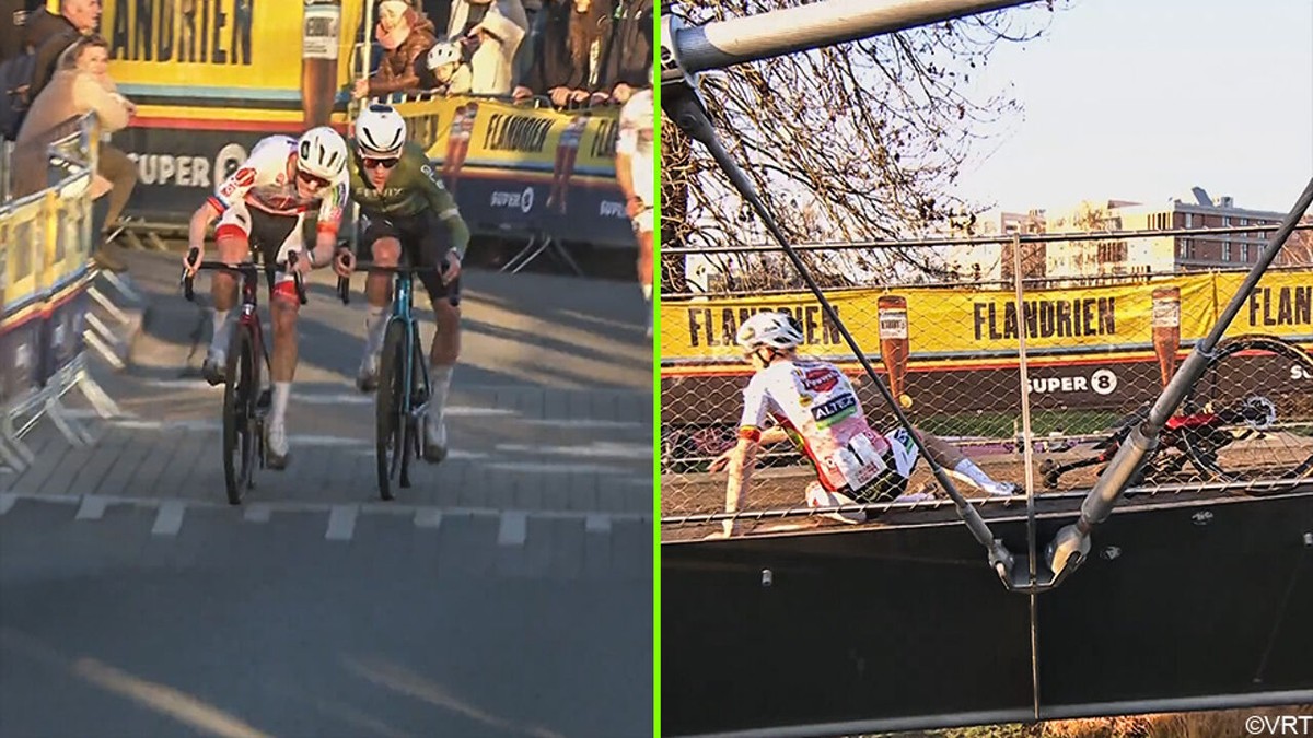 Michael Vanthourenhout en Ryan Kamp wijzen naar elkaar na verbeten duels en stevige val: "Denk dat hij mij wou hinderen"