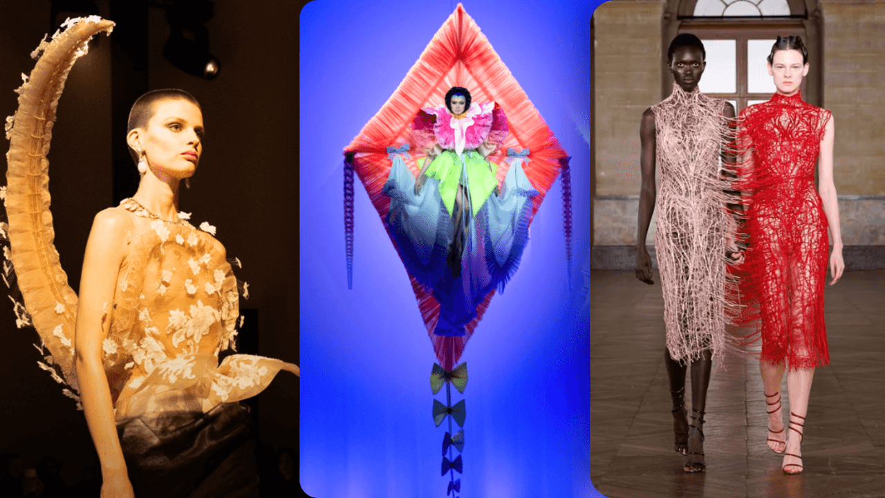 Een levende vlieger, een schorpioenstekel en een 'Stranger Things'-jurk: de meest absurde creaties uit Paris Couture Week