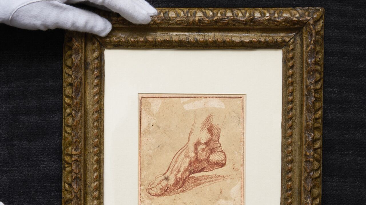 23,1 miljoen euro voor een voet: onbekende schets van Michelangelo voor Sixtijnse kapel haalt recordbedrag