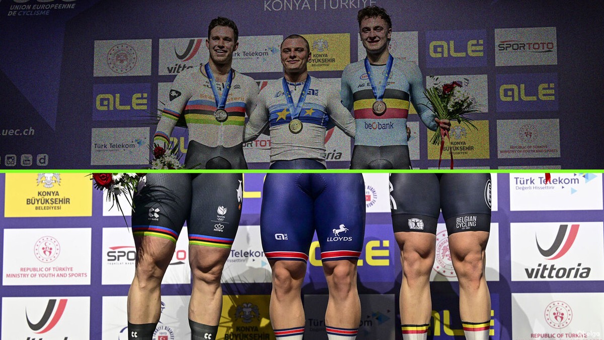 "Heb je die podiumfoto gezien?": de monsterlijke benen van de pistesprinters, goed voor 800 kg op de leg press