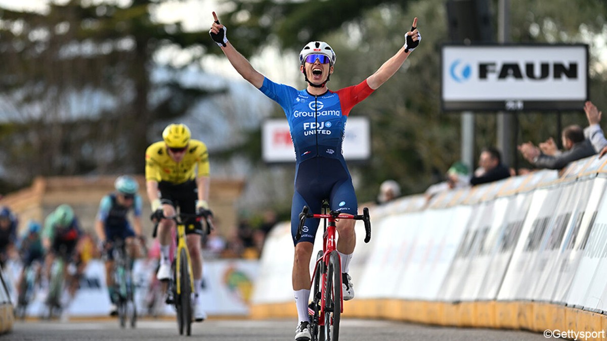 Romain Grégoire houdt Jorgenson af in pittig sprintje bergop en voegt Drôme Classic toe aan palmares
