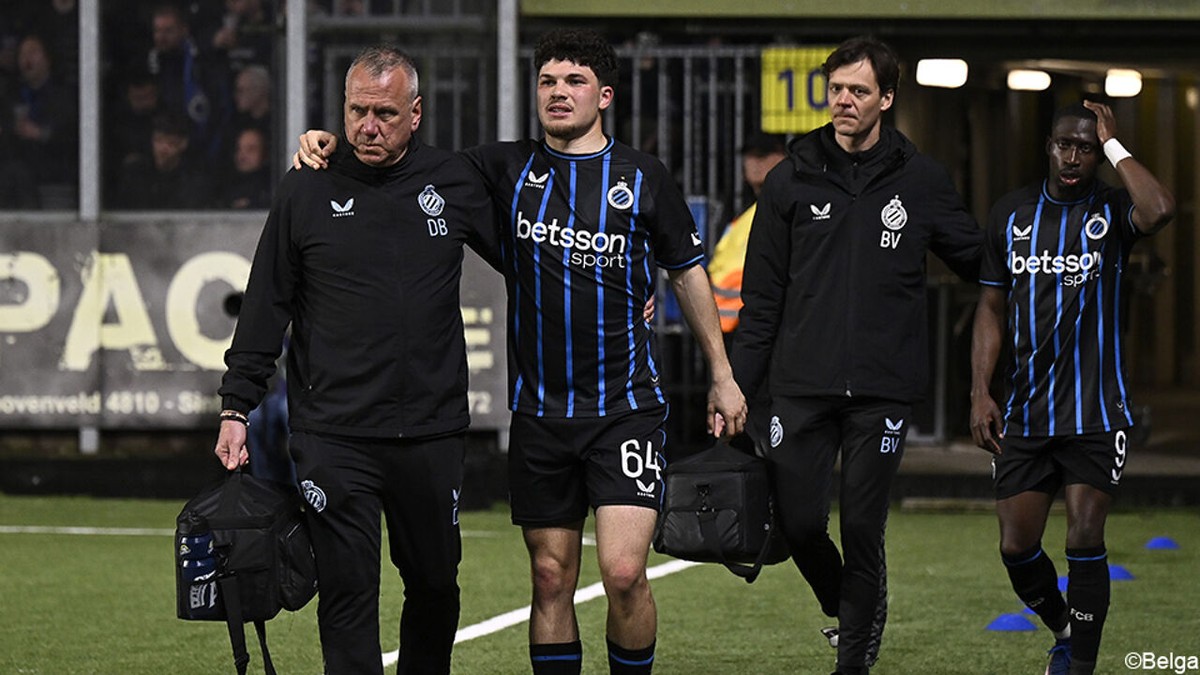 Tegenvaller voor Club Brugge: Kyriani Sabbe mist rest van play-offs door "zware enkelverstuiking"