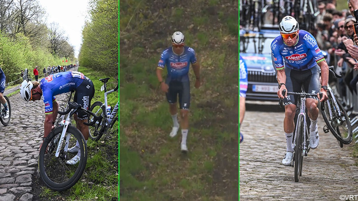 "Mijn koers was al over in het Bos": Mathieu van der Poel baalt na pechkoers, maar gunt Van Aert zege "zoals iedereen"