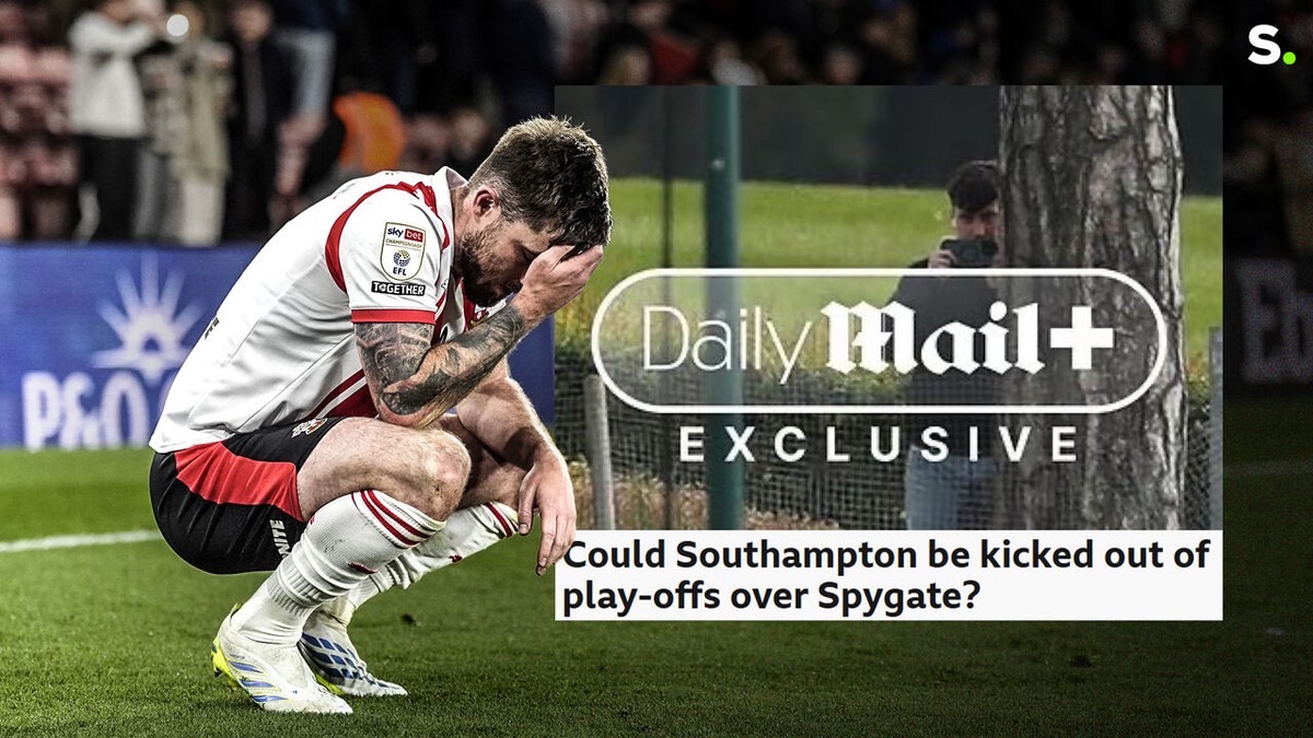 Bizarre foto van "filmende spion" doet de ronde: Engeland in de ban van 'Spygate', dat Southampton promotie kan kosten