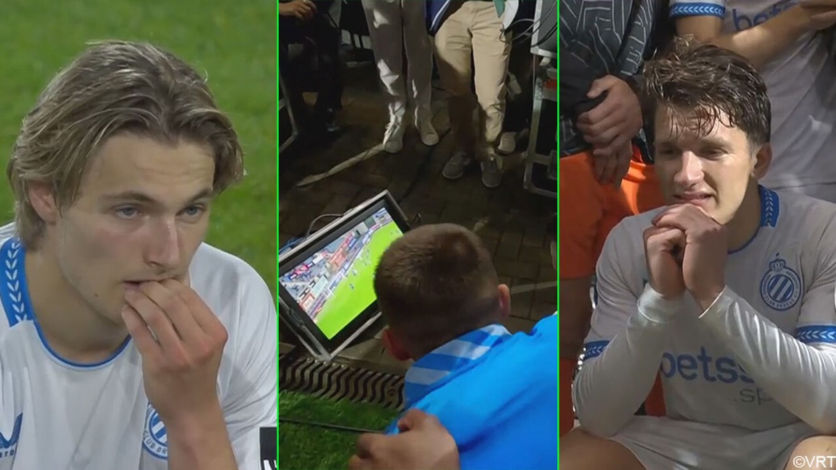 Iedereen keek bang mee op mini-schermpje: reconstructie van de flitsende slotfase, die Club nog even deed bibberen