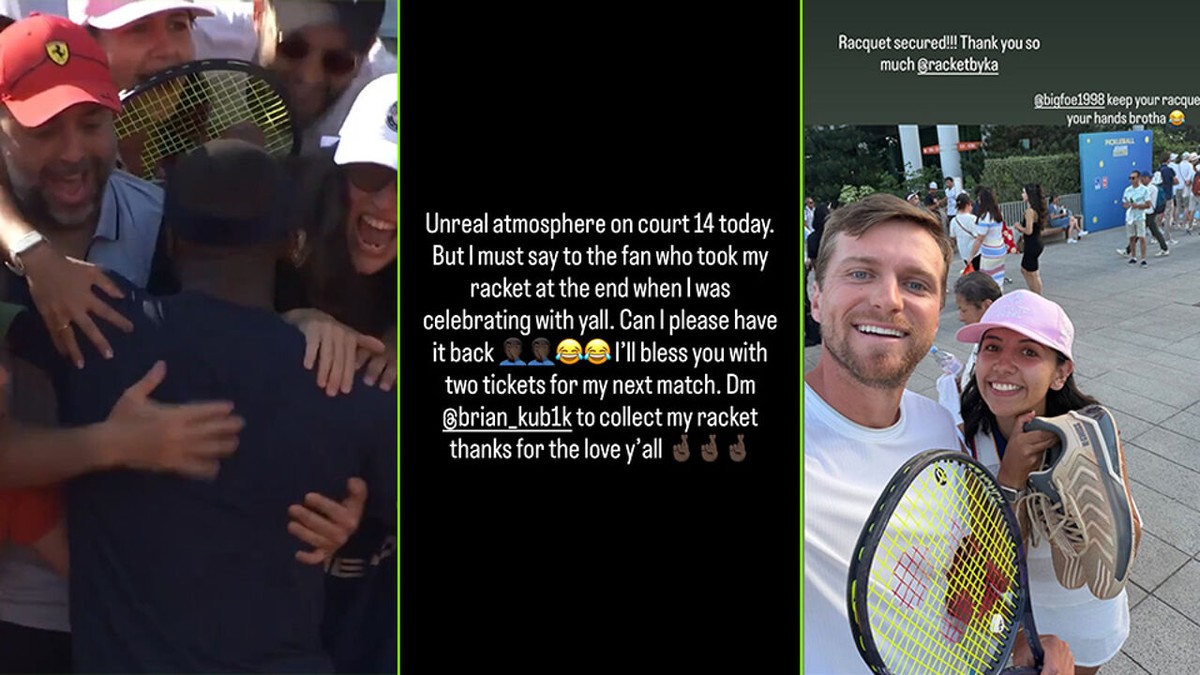 "Ik heb ze nét terug": Amerikaan Tiafoe speelt tennisracket kwijt in feestvreugde, maar oproep op Instagram doet wonderen