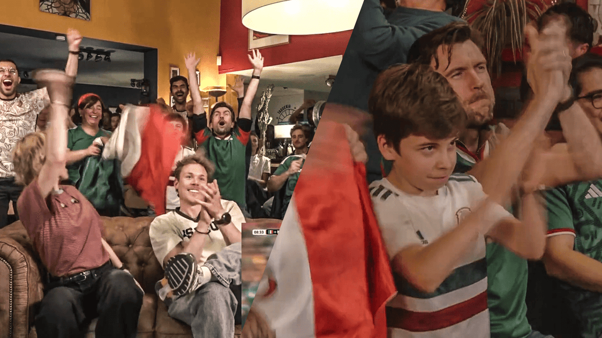Midden in het Mexicaanse feest: sfeer in de Sporza Supporterszetel ontploft helemaal bij openingsgoal van dit WK