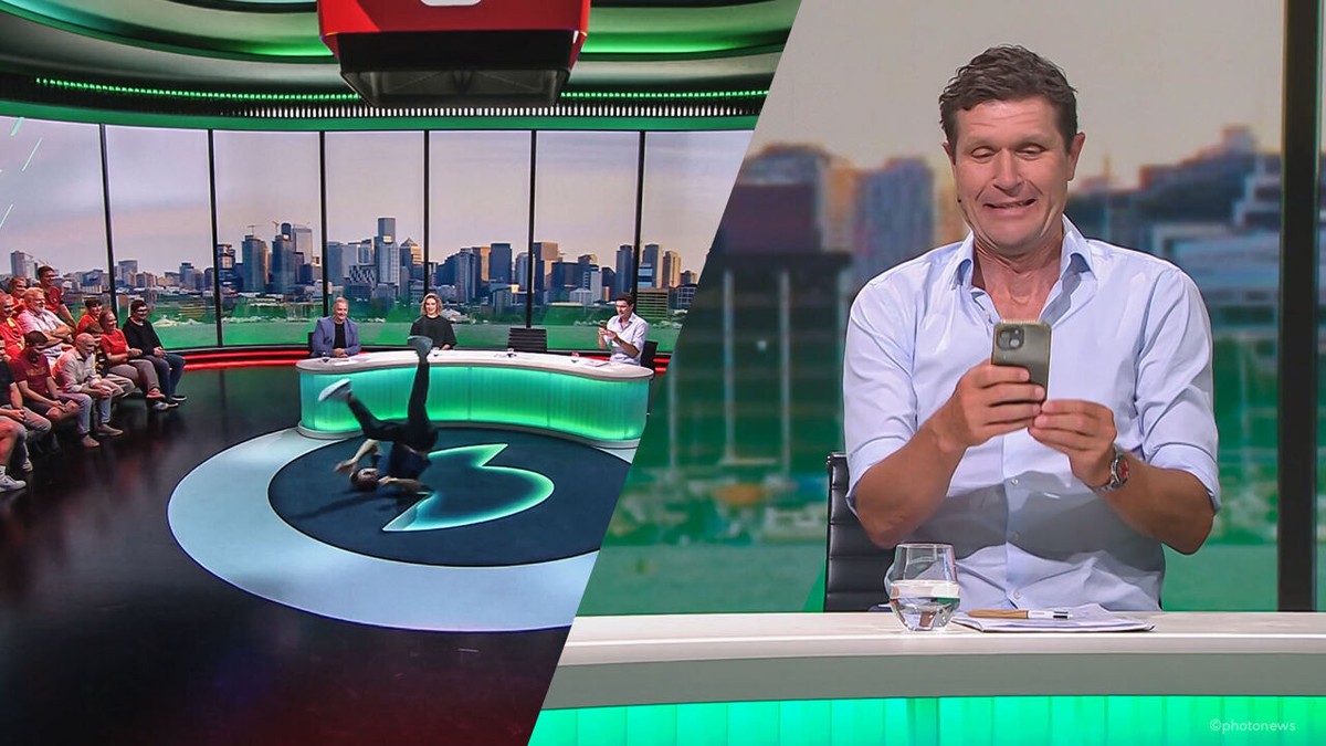 Gekte in de Sporza-studio, waar Wesley Sonck breakdancet bij onverhoopte winst: "Dan zal ik mijn telefoon eens pakken"