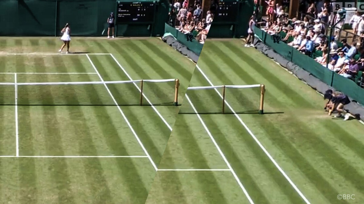 Bizar beeld: 15-jarige juniore wordt uitgesloten op Wimbledon, omdat ze kalmte verliest en haar racket in de tribune belandt
