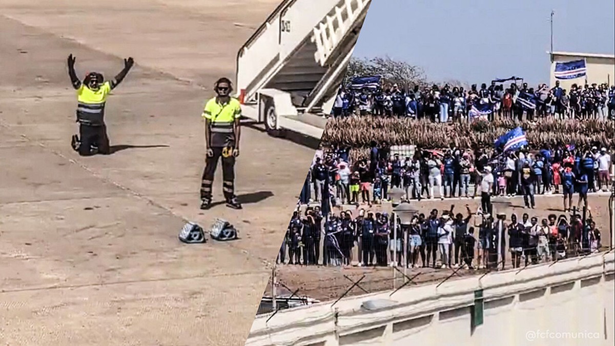 LIVE WK - Zelfs personeel van luchthaven ging op de knieën: Kaapverdiërs als helden ontvangen na historisch toernooi