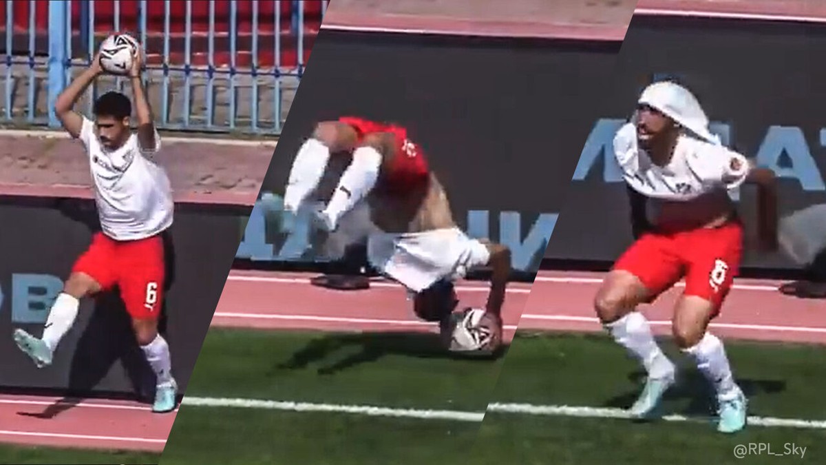 VIDEO: Assist van het jaar? Verdediger uit Russische 2e klasse bedient ploegmaat met weergaloze salto-inworp
