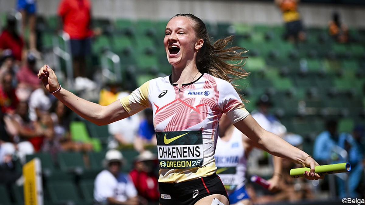 Eindigen met een knal: Belgische 4x100m-vrouwen snellen op slotdag naar brons op WK atletiek voor junioren