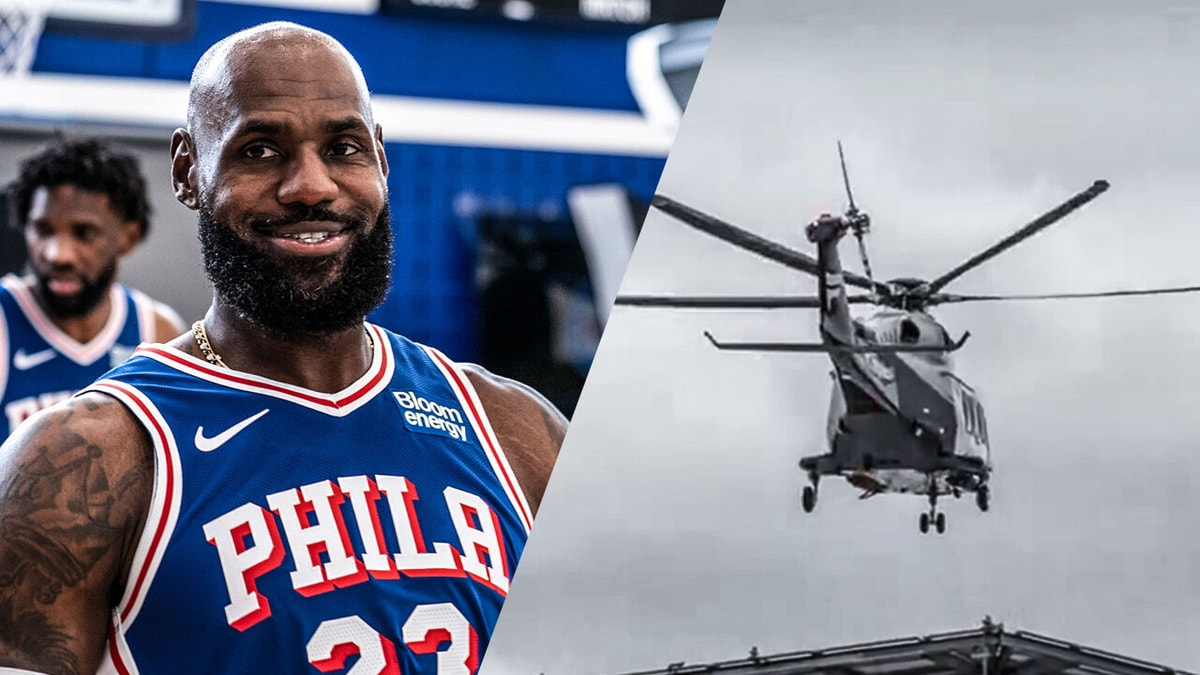 Eerste training, eerste helivlucht: LeBron James pendelt per helikopter tussen Philadelphia en New York