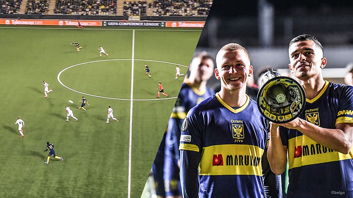 Spektakelstukje op Stayen: met wereldgoal vanaf de middellijn viert STVV geslaagd Europees debuut tegen Iberia