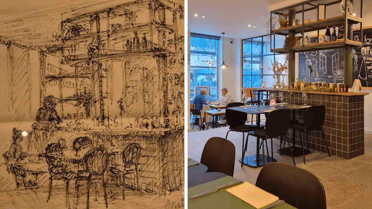 Mysterieuze klant laat bijzondere tekening achter op servet van restaurant in Poperinge