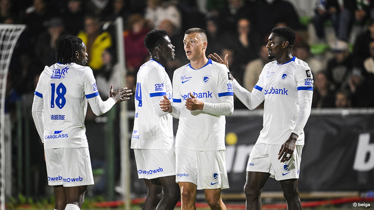 Racing Genk klaart de klus voor de rust en maakt weinig woorden vuil aan Virton