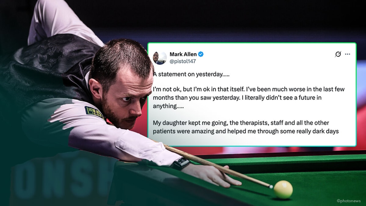 "Ik was er veel slechter aan toe": Mark Allen komt terug op getuigenis en deelt dat hij tien weken in kliniek verbleef