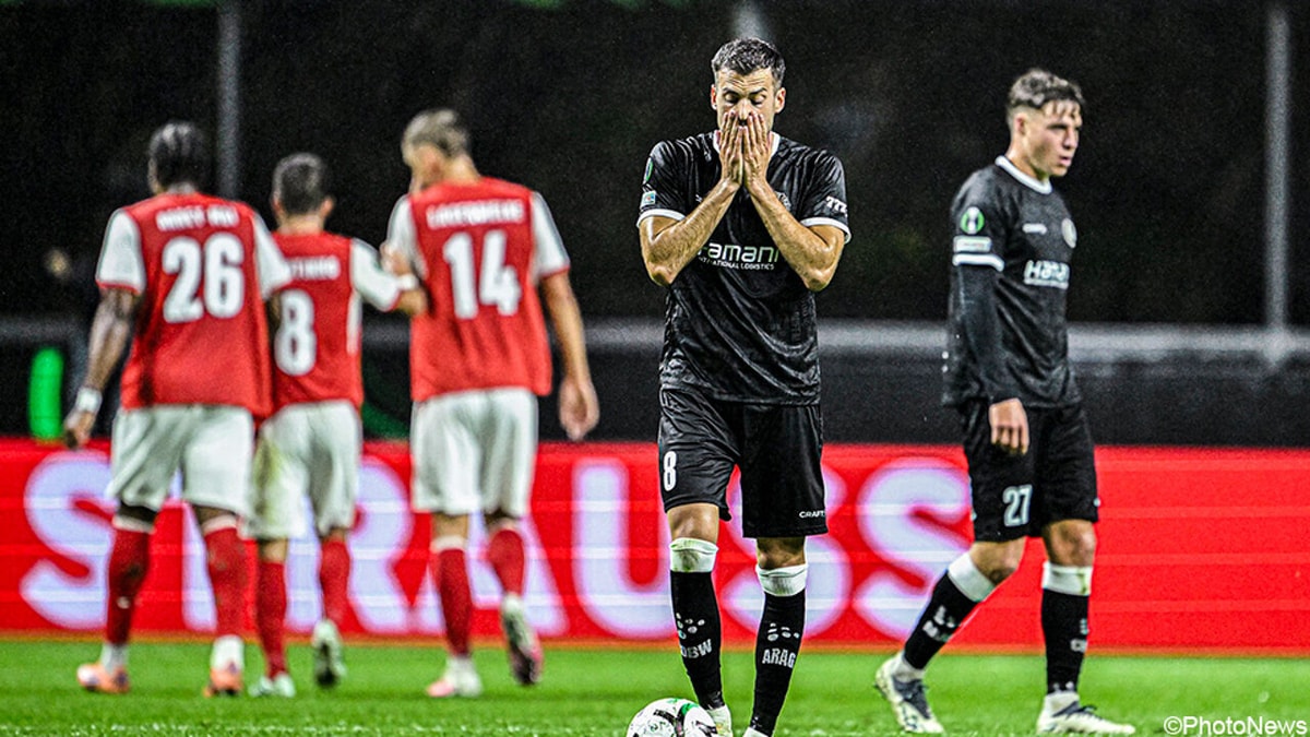 Na bekerblamage nu ook tik in Europa: AA Gent lijdt vrij kansloze nederlaag bij Braga